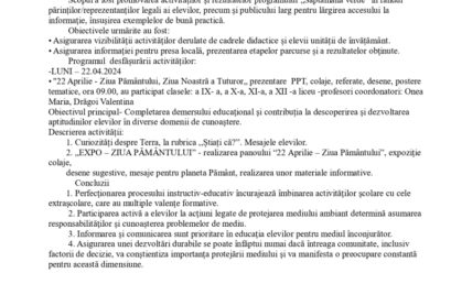 ,,SĂPTĂMÂNA VERDE” 2024